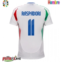 Camiseta Italia Giacomo Raspadori #11 Visitante Equipación Eurocopa 2024 manga corta